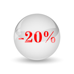 20 percent discount icon