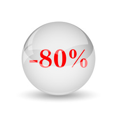 80 percent discount icon