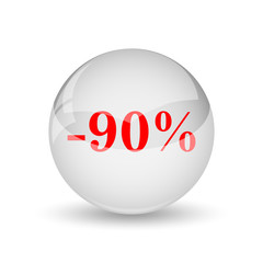 90 percent discount icon