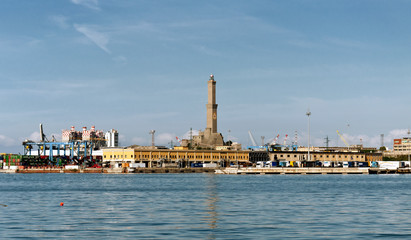 Fototapeta na wymiar Genoa by sea Italy