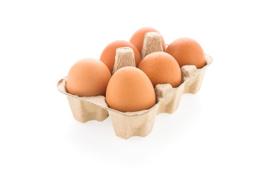 Eggs isolated on white background