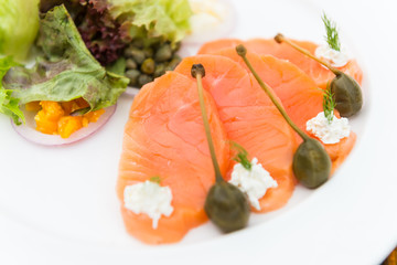 Smoked salmon salad
