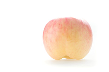 apple fuji fruit shape a teeth isolated on white background