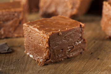 Fototapeta na wymiar Homemade Dark Chocolate Fudge