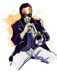 Poster Trumpet player © Isaxar