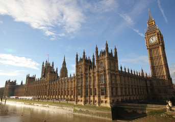 Fototapeta na wymiar Houses of Parliament Westminster Palace London gothic architectu