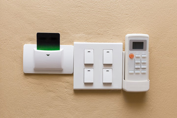 device card control of the electric in the room