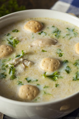 Homemade Oyster Stew with Parsley