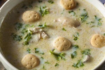 Homemade Oyster Stew with Parsley