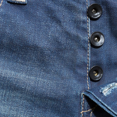 blue denim jeans pants with black button