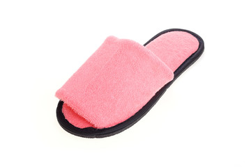 pink slippers footwear isolated on white background