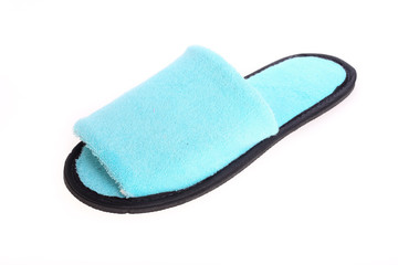 blue slippers footwear isolated on white background