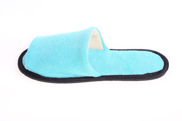 blue slippers footwear isolated on white background