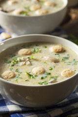 Homemade Oyster Stew with Parsley