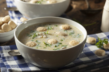 Homemade Oyster Stew with Parsley