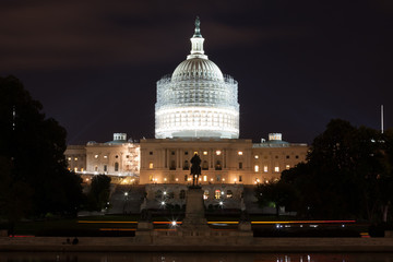United States Capitol Building at Night