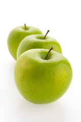Green apple isolated on white background