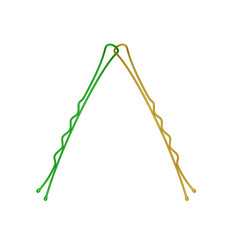 Two connected hairclips