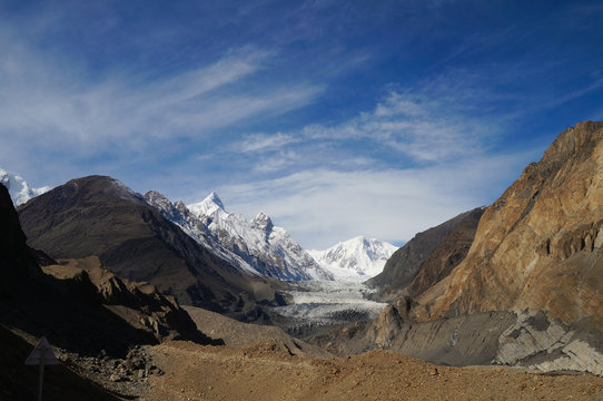 Pasu Glacier and beautiful sky in Northern Pakistan