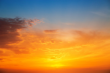 Naklejka na ściany i meble Sky background on sunset