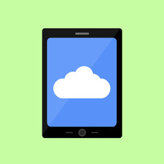 Flat style touch pad with cloud