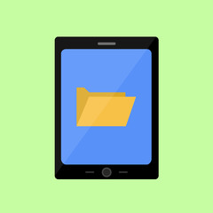 Flat style touch pad with folder