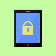 Flat style touch pad with lock