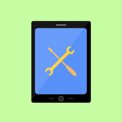 Flat style touch pad with tools