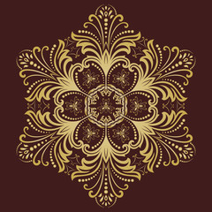 Damask Vector Pattern. Orient Background