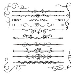 Obraz premium Calligraphic design elements or decorations