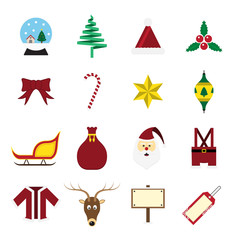 Christmas icon set vector illustration