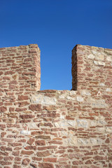 Detail einer Burgmauer