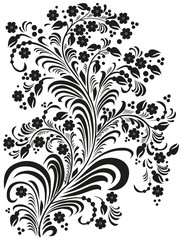 A  decorative flowers in folk style