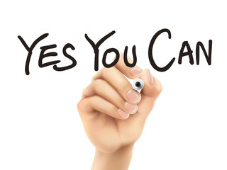 yes you can words written by hand