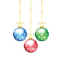 Christmas and New Year tree decorations isolated on a white back