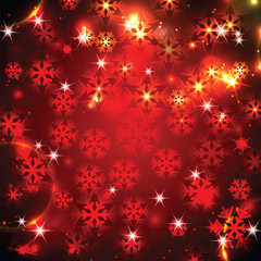 Christmas and New Year shimmering background with snowflakes