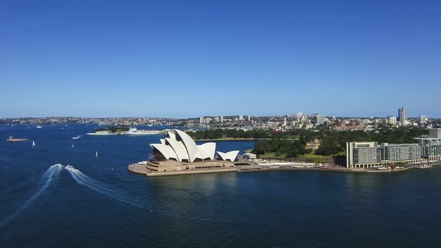 Panning timelapse of Sydney Harbor
