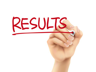 results word written by hand