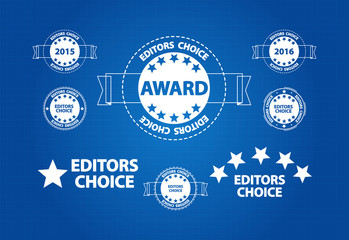 Editors Choice Quality Product Award Blueprint Icons