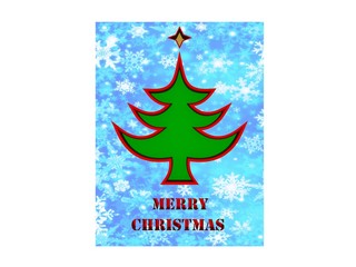 Naklejka premium Merry Christmas 3d card