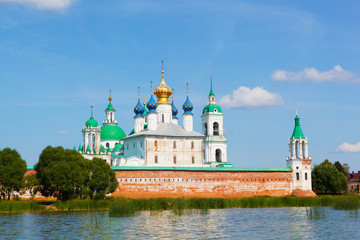 View of Spaso-Yakovlevsky Monastery in Rostov  from Nero's lake