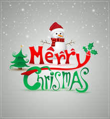 Happy new year  greeting card lettering. Vector illustration.