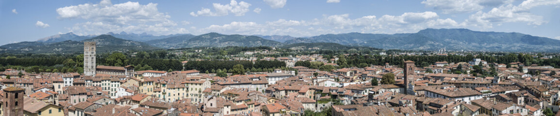 Lucca panorama - obrazy, fototapety, plakaty