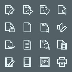 Document web icons set