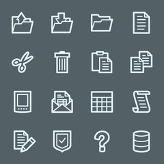 Document web icons set