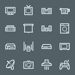 Home Appliance web icons set