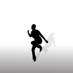 Vector silhouette of a woman.