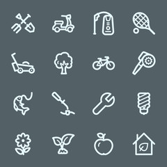 Gardening Equipment Web icons