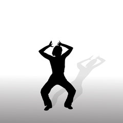 Vector silhouette of a woman.