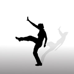 Vector silhouette of a woman.